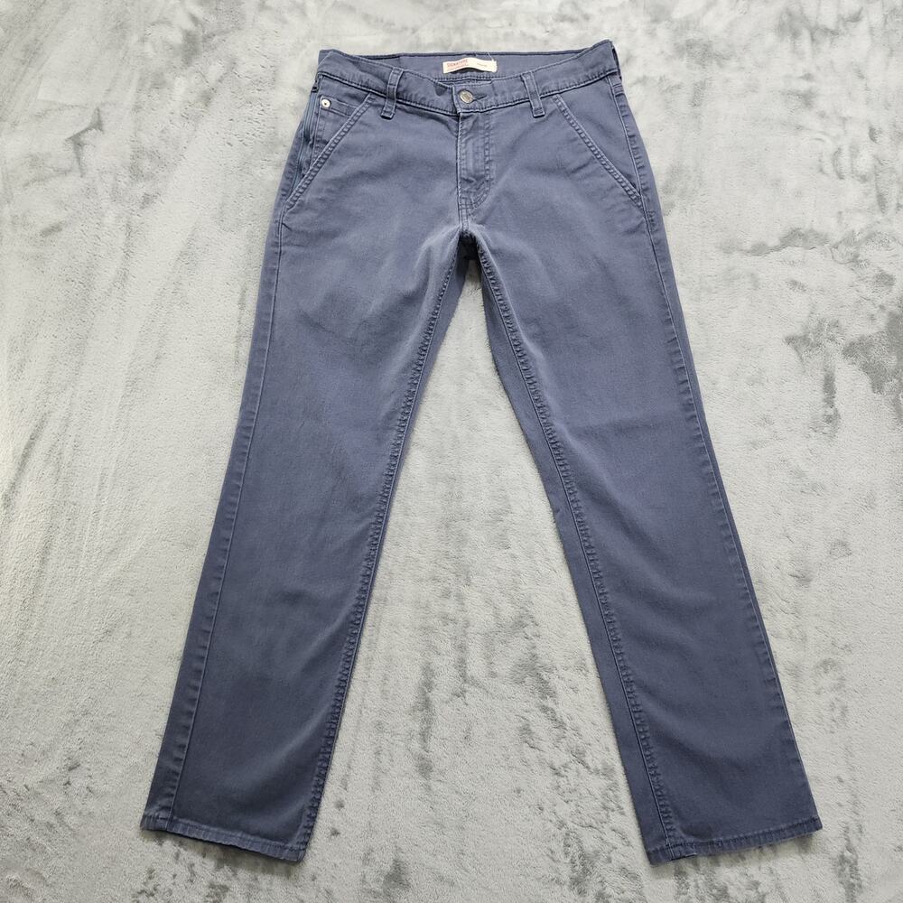 Levi Strauss Signature Jeans Mens W28 L30 Gray Athletic‎ Fit Denim Chino Stretch